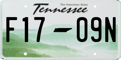 TN license plate F1709N