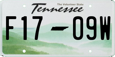 TN license plate F1709W
