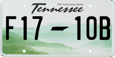 TN license plate F1710B