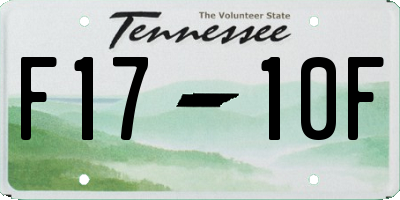 TN license plate F1710F