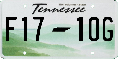 TN license plate F1710G