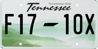 TN license plate F1710X
