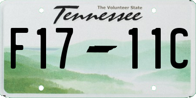 TN license plate F1711C