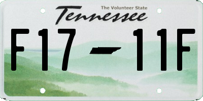 TN license plate F1711F