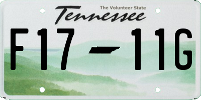 TN license plate F1711G