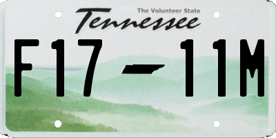 TN license plate F1711M
