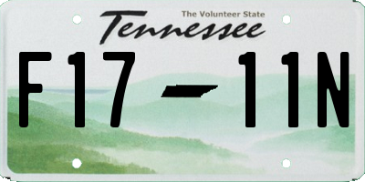 TN license plate F1711N
