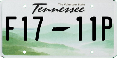 TN license plate F1711P
