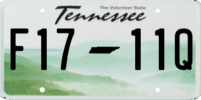 TN license plate F1711Q