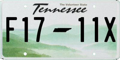 TN license plate F1711X