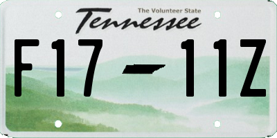TN license plate F1711Z