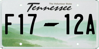 TN license plate F1712A