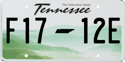 TN license plate F1712E