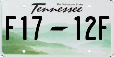 TN license plate F1712F