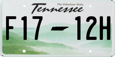 TN license plate F1712H
