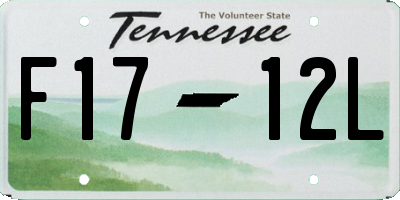 TN license plate F1712L
