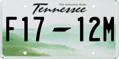 TN license plate F1712M