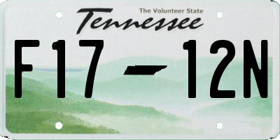 TN license plate F1712N