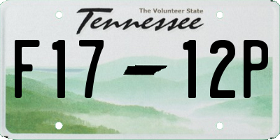 TN license plate F1712P