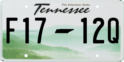 TN license plate F1712Q