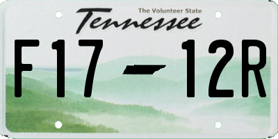 TN license plate F1712R
