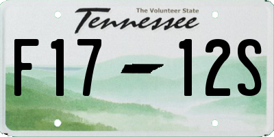 TN license plate F1712S