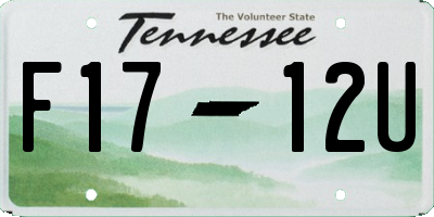 TN license plate F1712U