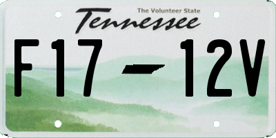 TN license plate F1712V