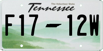 TN license plate F1712W
