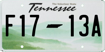TN license plate F1713A