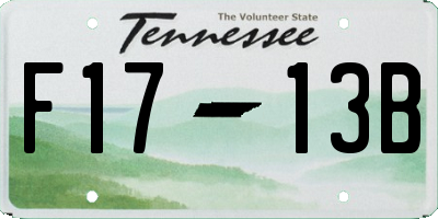 TN license plate F1713B