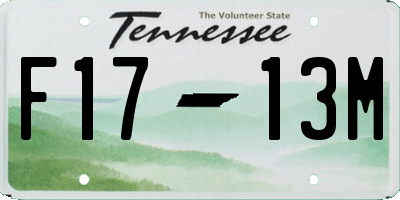 TN license plate F1713M