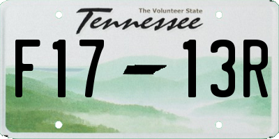 TN license plate F1713R