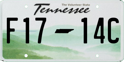 TN license plate F1714C