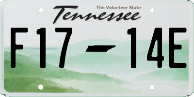 TN license plate F1714E