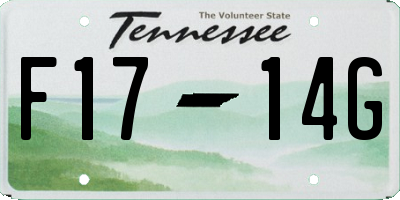 TN license plate F1714G