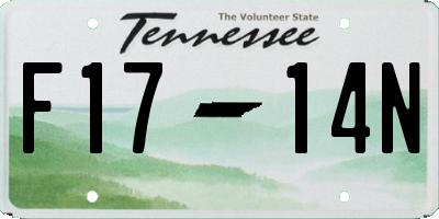 TN license plate F1714N
