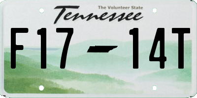 TN license plate F1714T