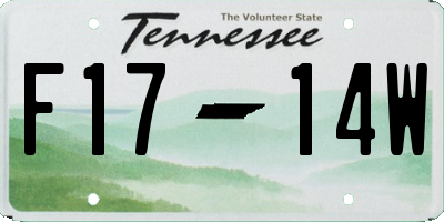 TN license plate F1714W