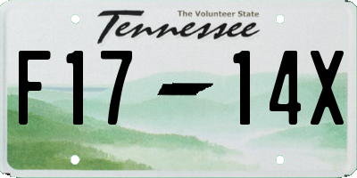 TN license plate F1714X