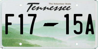 TN license plate F1715A