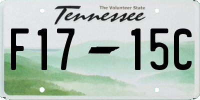 TN license plate F1715C
