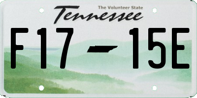 TN license plate F1715E