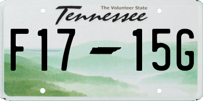 TN license plate F1715G