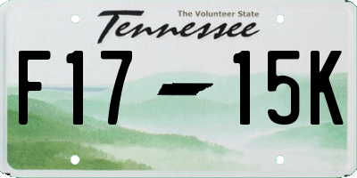 TN license plate F1715K