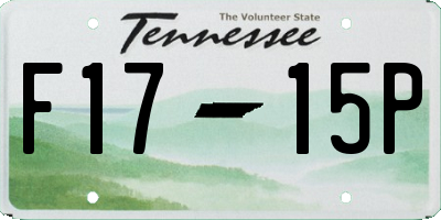 TN license plate F1715P