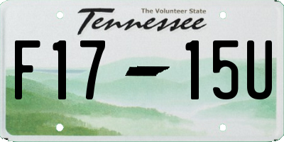 TN license plate F1715U