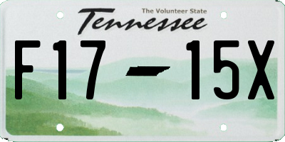 TN license plate F1715X