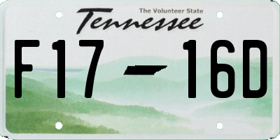 TN license plate F1716D