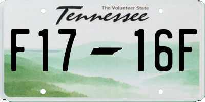 TN license plate F1716F